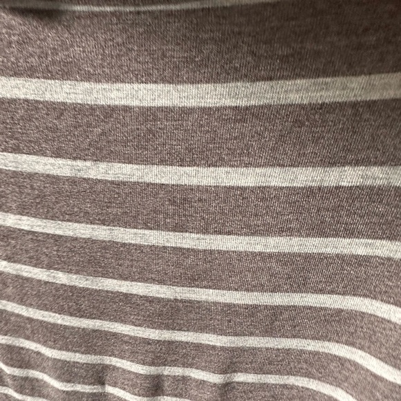 Lularoe 3X heather brown with white stripe Julia T-shirt dress .NWT - Picture 3 of 7